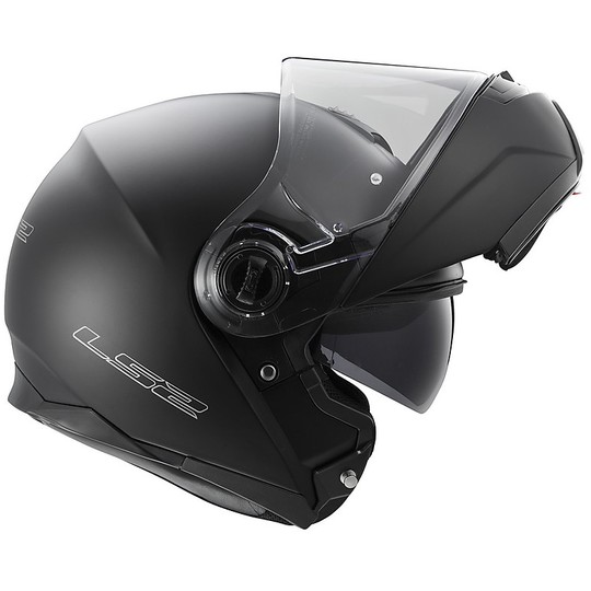 Casco Moto Modulare LS2 Doppia Visiera FF325 Strobe Nero Opaco