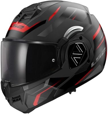 Casco Modulare Omologato P/J Ls2 FF906 ADVANT Kuka Nero Opaco Rosso