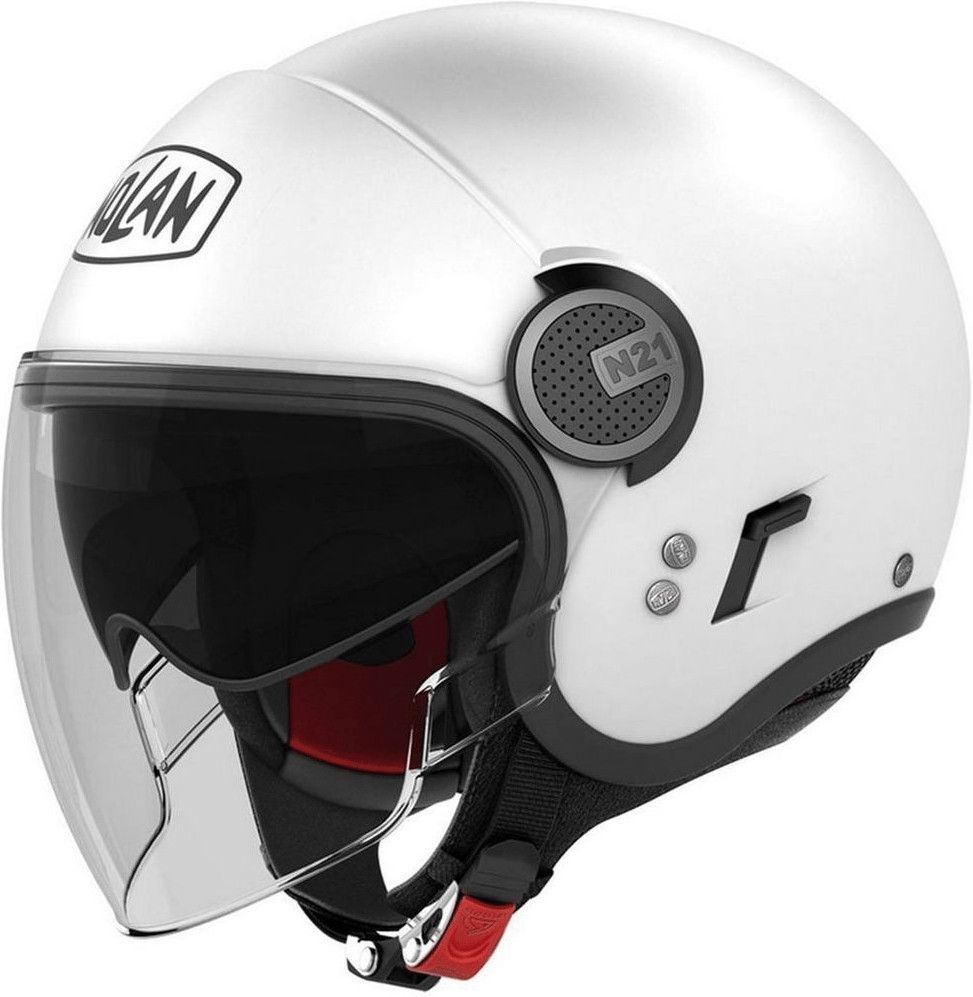 Casco Moto Jet Nolan N21 VISOR 05 CLASSIC Bianco Metal