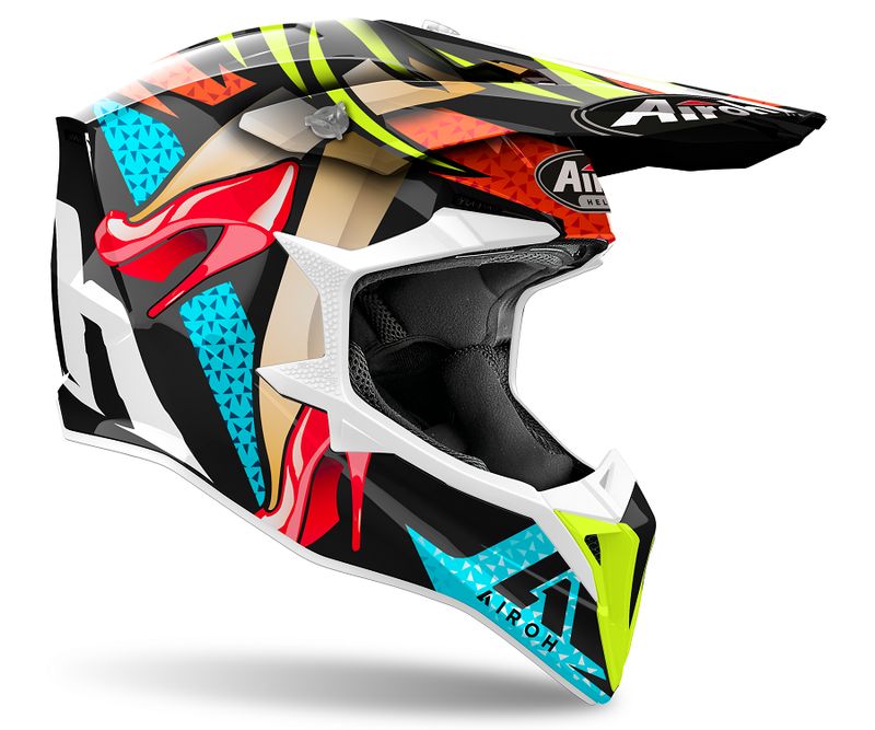 Casco Cross Airoh Wraap LOLLIPOP Casco Cross Airoh Wraap LOLLIPOP
