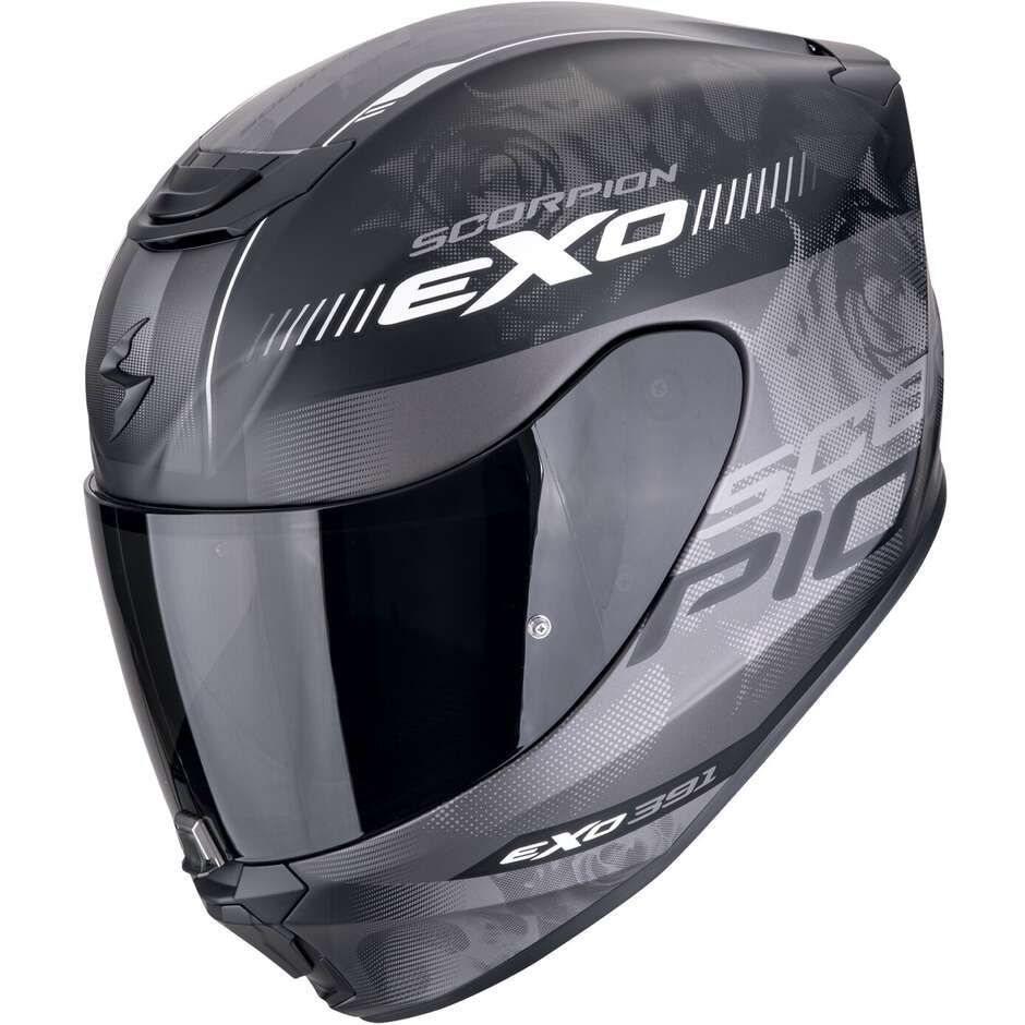 Casco Moto Integrale Scorpion EXO-391 AVA Nero opaco Argento Casco Moto Integrale Scorpion EXO-391 AVA Nero opaco Argento