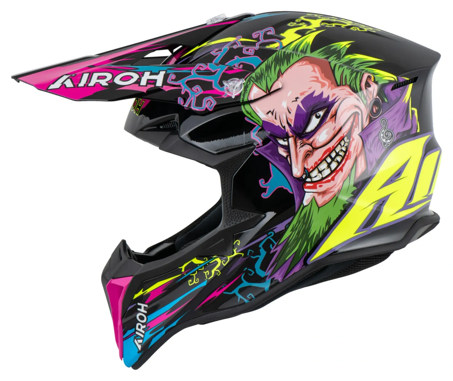 Casco Cross Airoh Wraap  MUSIC GLOSS