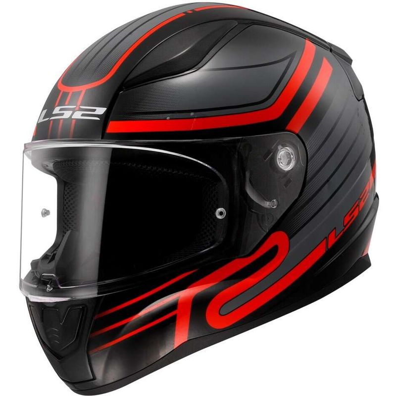 Casco Integrale Moto Ls2 FF353 RAPID 2 Circuit Nero Rosso Casco Integrale Moto Ls2 FF353 RAPID 2 Circuit Nero Rosso