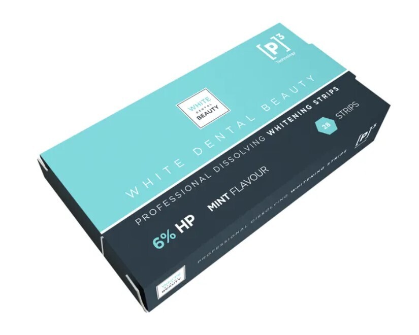 White Dental Beauty Whitening Strips 6% HP