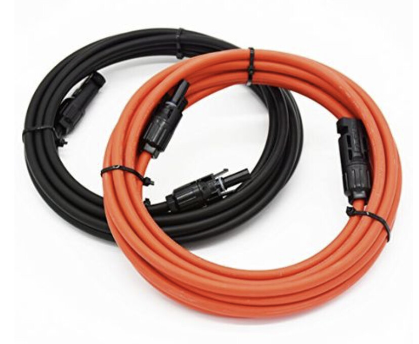 Solar PV Cable Pair 4mm with MC4 Connectors - 3m Solar PV Cable Pair 4mm with MC4 Connectors - 3m