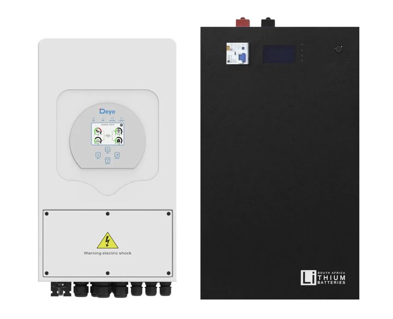 Deye 5kW Hybrid Inverter and 5.3kWh Wall Mount LBSA Battery Combo