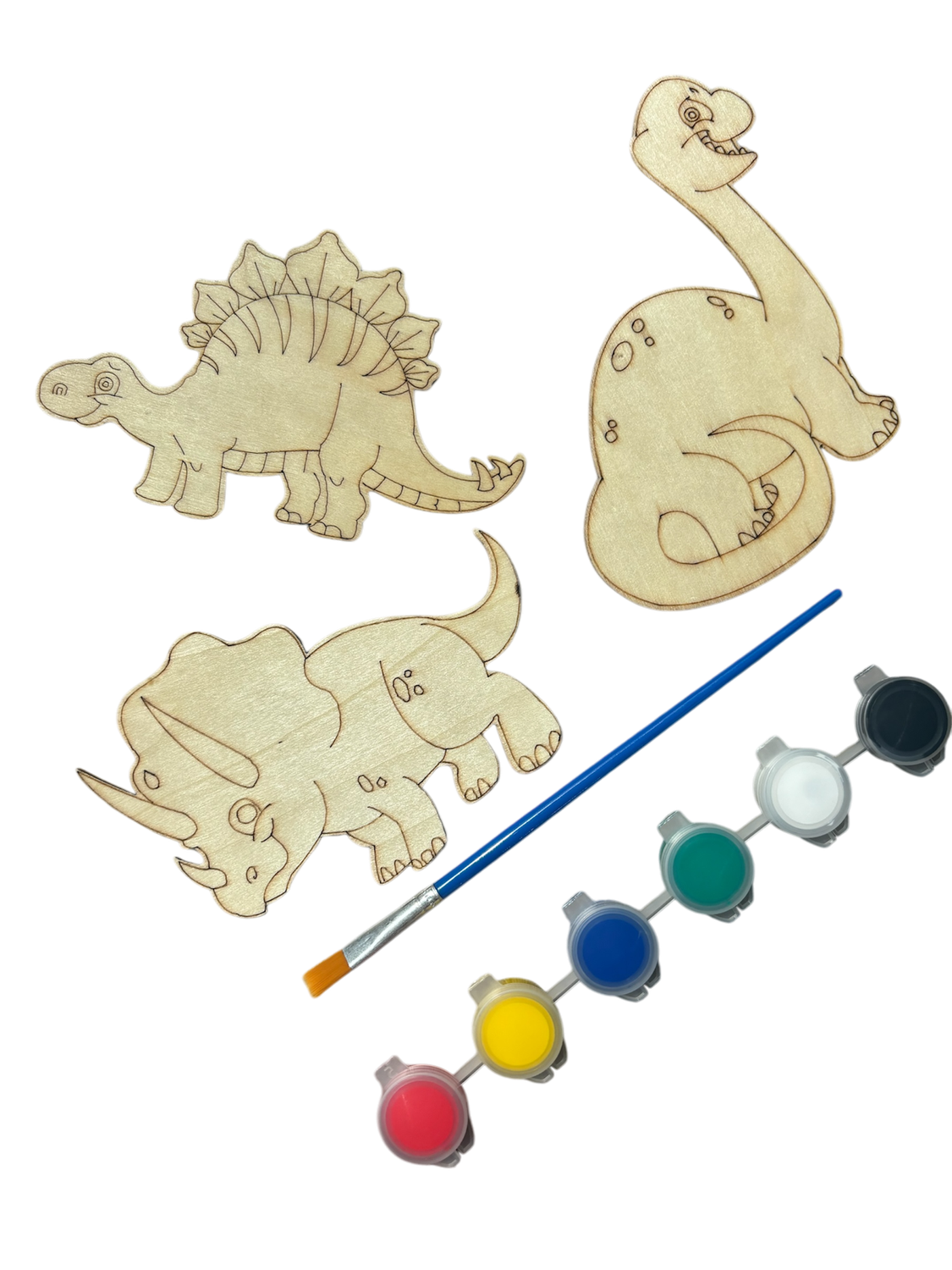 Paint Your Own - Dinosaur - 3 Creations Wood Paint Craft Kit For Kids Paint Your Own - Dinosaur - 3 Creations Wood Paint Craft Kit For Kids