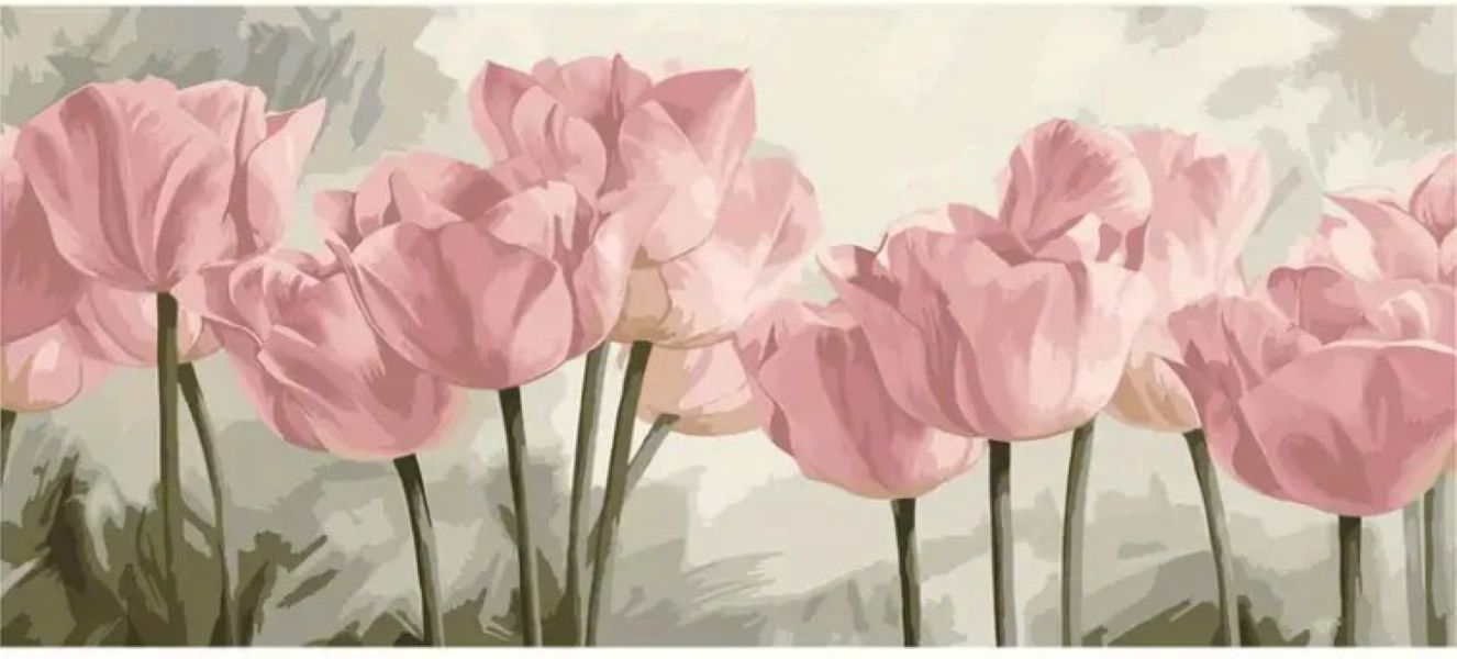 DIY Paint by numbers - Tulips - 40x90 DIY Paint by numbers - Tulips - 40x90