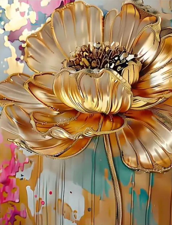 DIY Paint by Numbers Painting Kit - Golden flower - 40x50cm