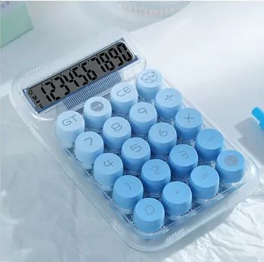 Transparent Digital Calculator With Gradient Keycaps Transparent Digital Calculator With Gradient Keycaps