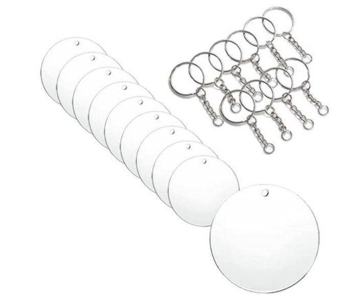 4cm Clear Acrylic Blank Round Keyring with Keychains 4cm Clear Acrylic Blank Round Keyring with Keychains