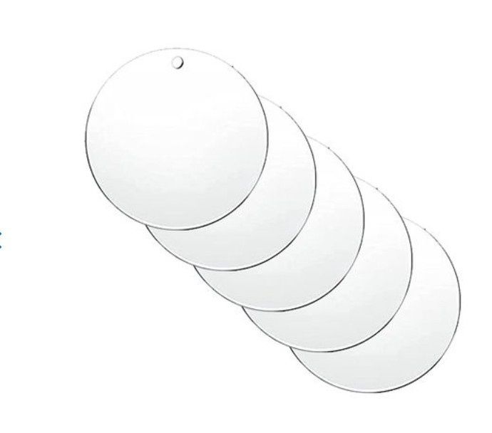 5cm Clear Acrylic Blank Round Keyring 5cm Clear Acrylic Blank Round Keyring
