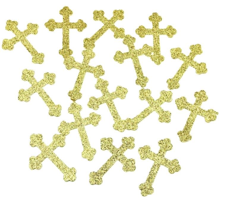 100 pcs Golden Cross Confetti
