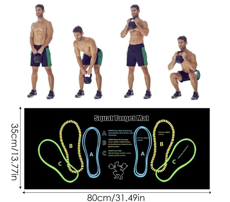 Pilates Squat Guide Mat Squat Auxiliary Training Mat