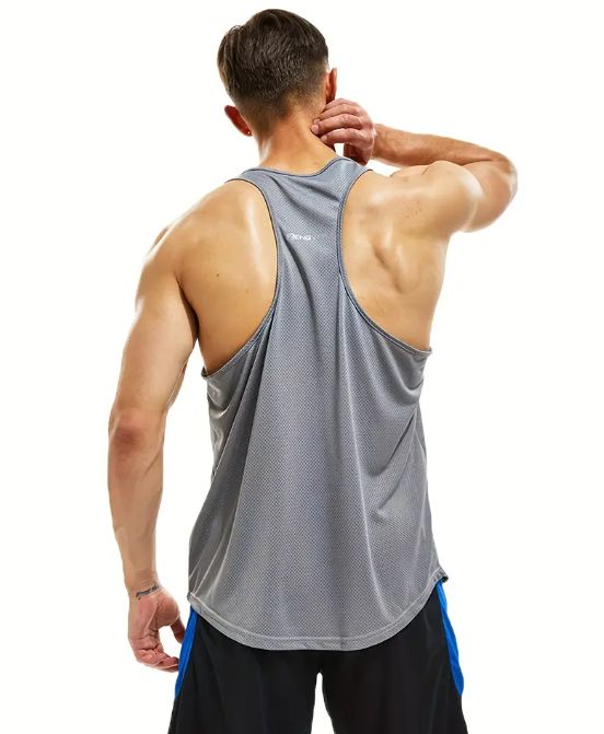 Rejuvist Fitness Men's Athletic Tank Tops Rejuvist Fitness Men's Athletic Tank Tops, Colour: Grey, Size: Small