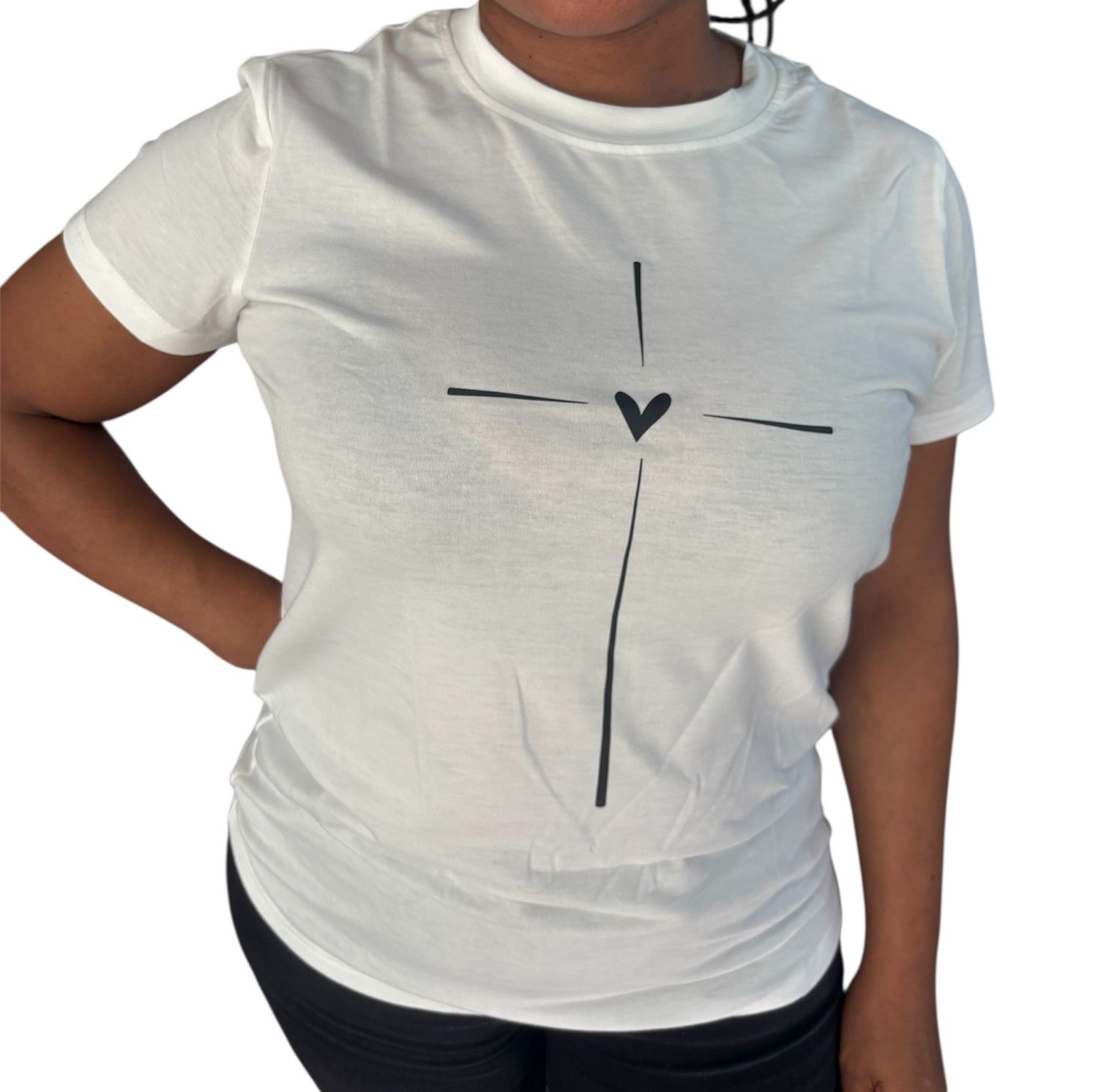 Inspirational Christian T-shirt, Colour: White, Size: Small