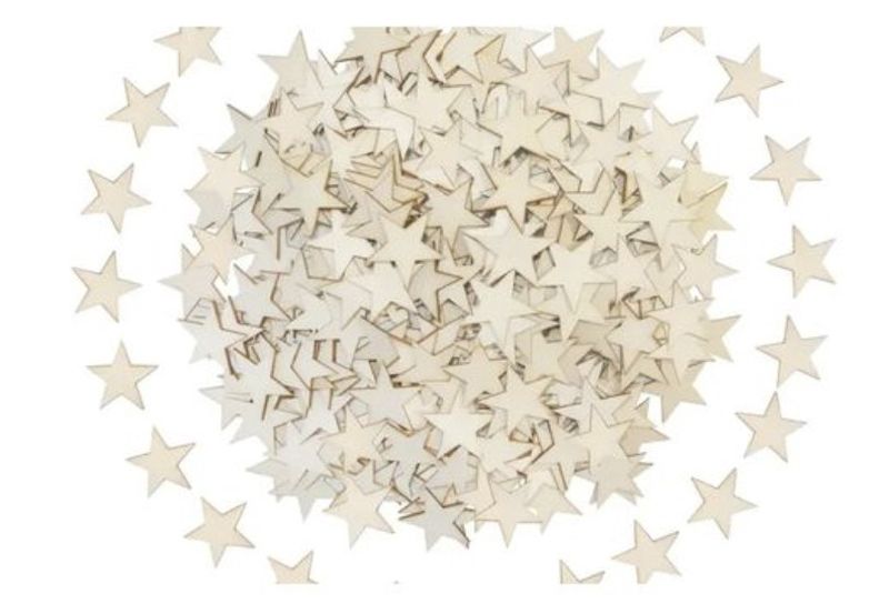 100pcs Unfinished Wooden stars confetti 100pcs Unfinished Wooden stars confetti