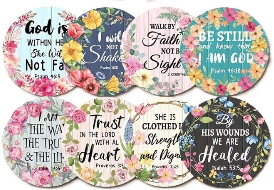 Christian Coasters - set of 8 Christian Coasters - set of 8