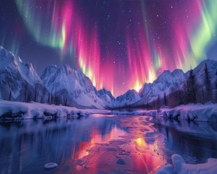 Paint by numbers - Northern Lights Paint by numbers - Northern Lights
