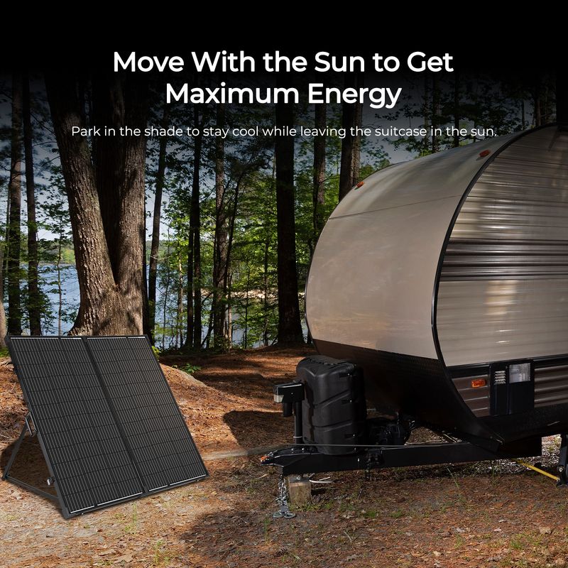 200 WATT 12 VOLT MONOCRYSTALLINE FOLDABLE SOLAR SUITCASE