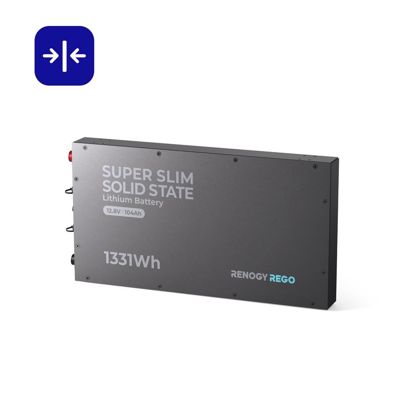 12V 104Ah Super Slim Solid State Lithium Battery