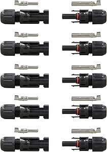 Renogy 5 Pair MC4 Male/Female Solar Panel Cable Connectors Double Seal Rings for Better Waterproof Effect Renogy 5 Pair MC4 Male/Female Solar Panel Cable Connectors Double Seal Rings for Better Waterproof Effect