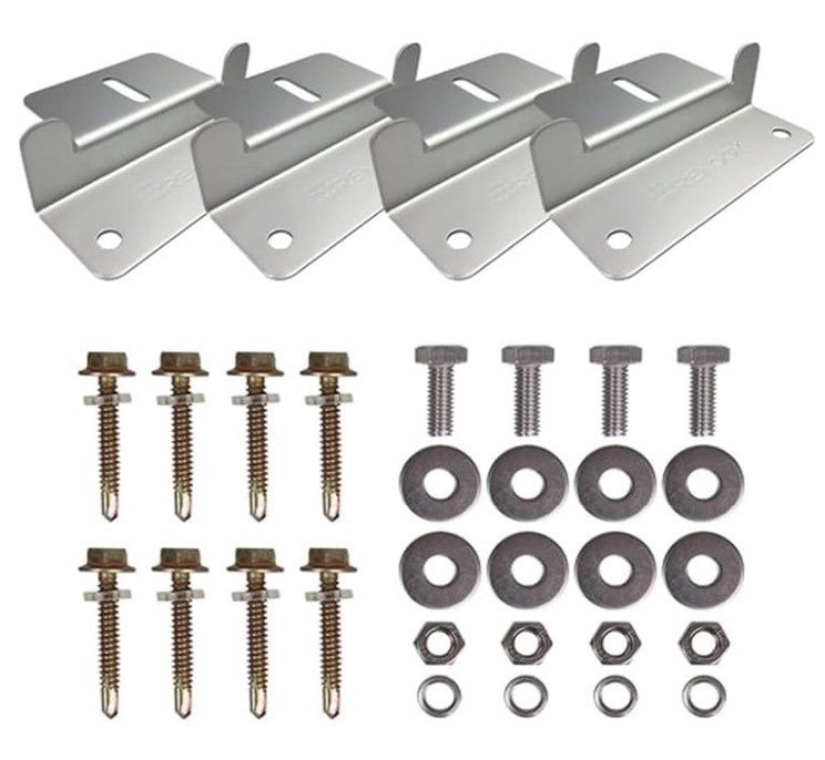 Renogy RNG-MTS-ZB Solar Panel Mounting Z Bracket Mount Supporting for RV, Roof, Boat, Set of 4 Units