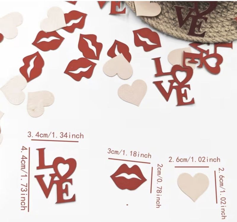 100 Piece Love Valentine's Table scatters Red & Pink