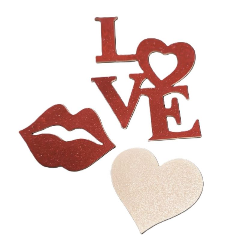 100 Piece Love Valentine's Table scatters Red & Pink