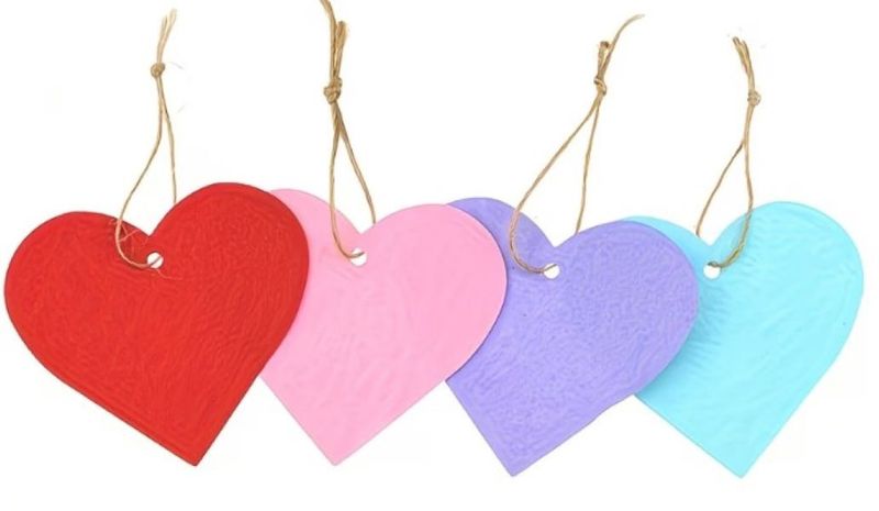 100 Large Heart-Shaped Cardstock Cutouts