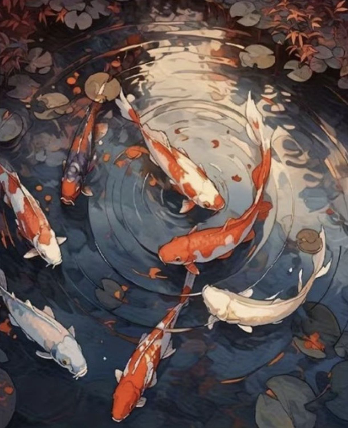 Paint By Numbers - Vibrant Koi Fish - 40x50cm