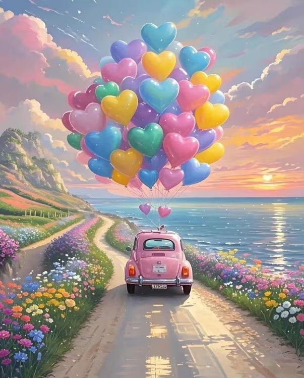 Paint By Numbers 50cmx40cm - Whimsical Road Trip