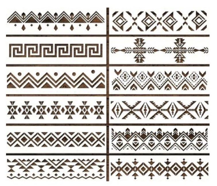 12 Piece Bohemian border stencil 12 Piece Bohemian border stencil