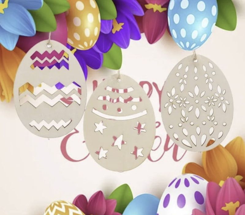 15 piece - Paint your own Easter festival eggs