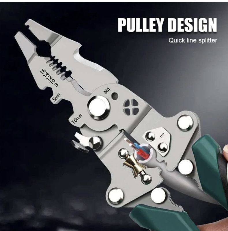 Multifunctional Foldable Wire Stripper Electrical Pliers 18 in 1