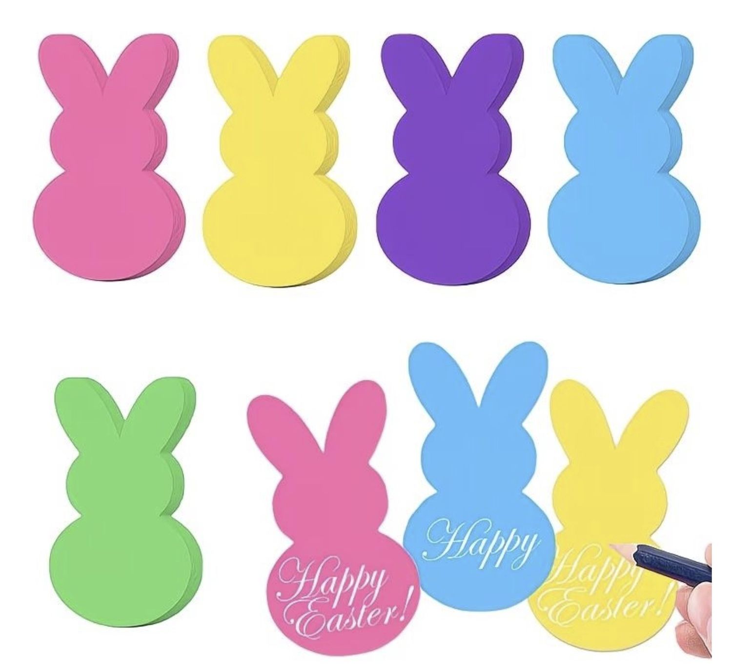 100pcs of Coloured Easter Bunny Cardstock Cut-outs 100pcs of Coloured Easter Bunny Cardstock Cut-outs