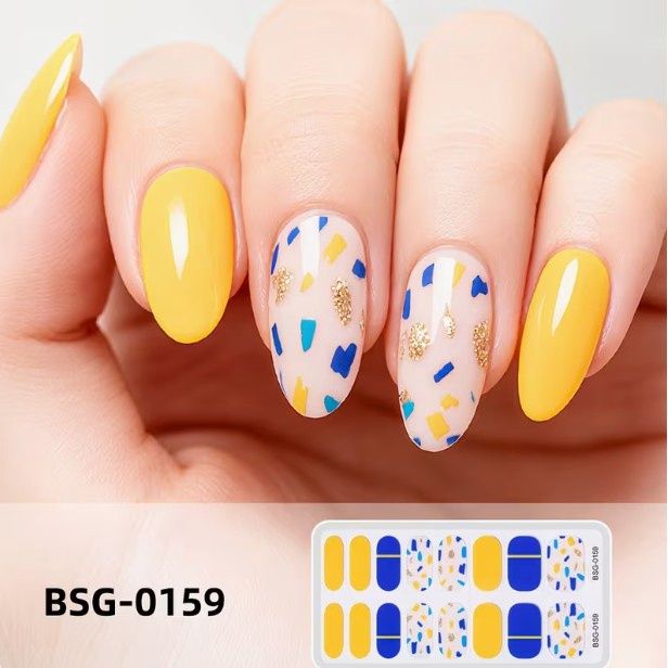 16 pcs Strips Semi Cured Gel Nail Strips Jelly Gel Nail 16 pcs Strips Semi Cured Gel Nail Strips Jelly Gel Nail