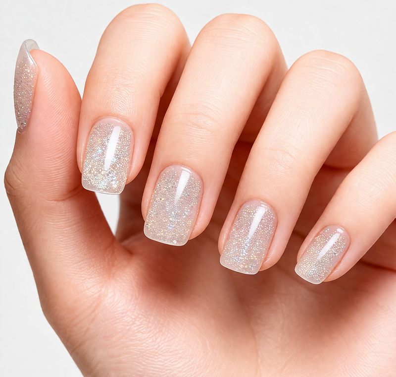 20 Strips Semi Cured Gel Nail Strips Jelly Gel Nail