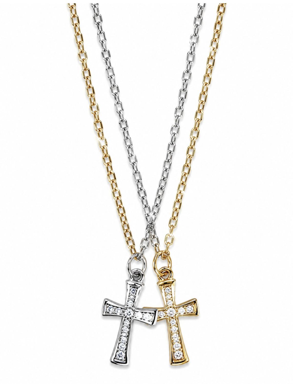 Faith & Grace Crystal Cross Necklace Set (2 Piece) Faith & Grace Crystal Cross Necklace Set (2 Piece)