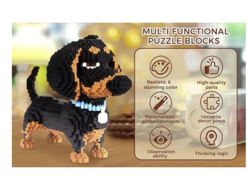 Dachshund Dog 3D Micro Puzzle Building Block Sets 2033 Pcs