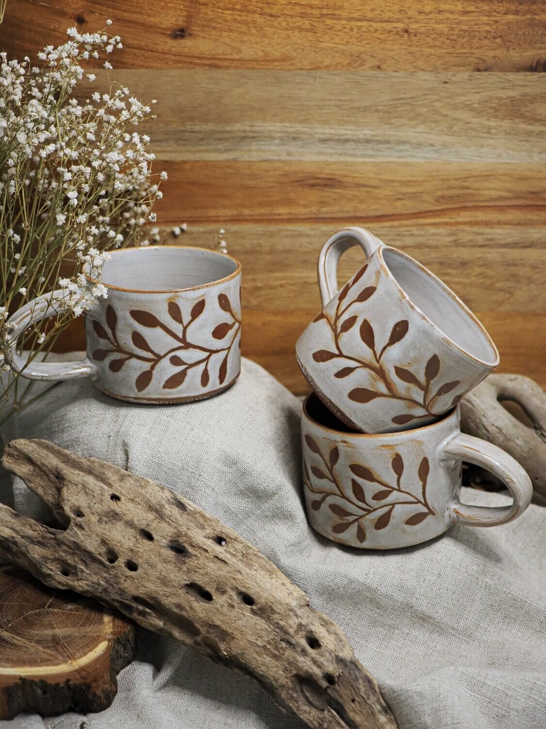 Keramik Tasse "Floral"