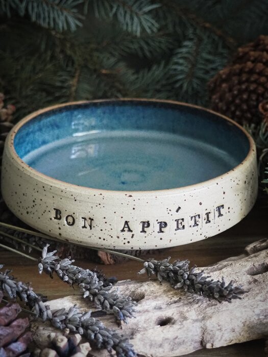 Keramik Schale / Napf "Bon Appétit"