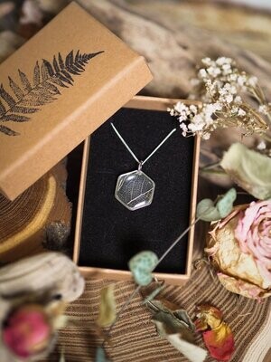 Kette Hexagon „Blattadern