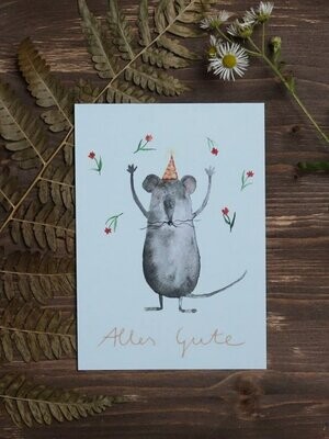 Postkarte 'Geburtstags-Maus'