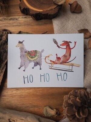 Postkarte 'Ho Ho Ho'
