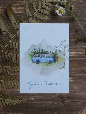 Postkarte 'Gute Reise'
