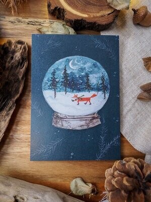 Postkarte 'Schneekugel'