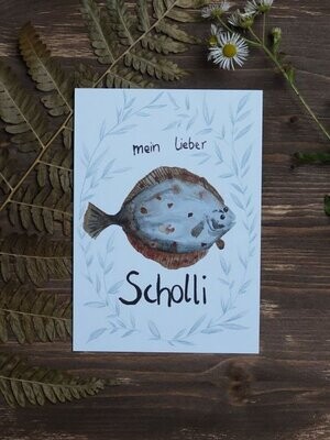 Postkarte 'Scholle'