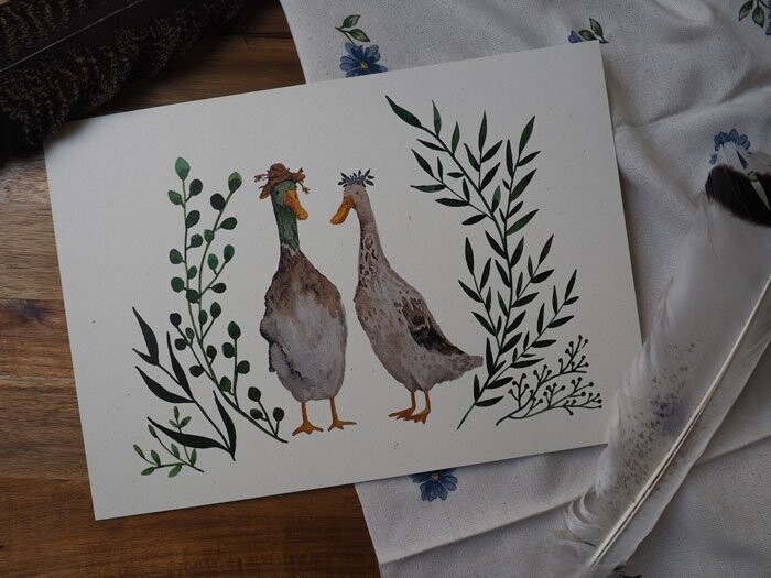 Kunstdruck 'Laufenten'