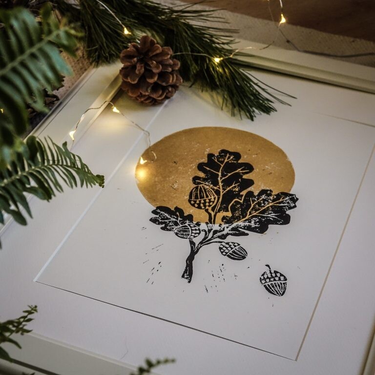 Original Kunstdruck 'Eichenlaub' *limitierte Auflage*
